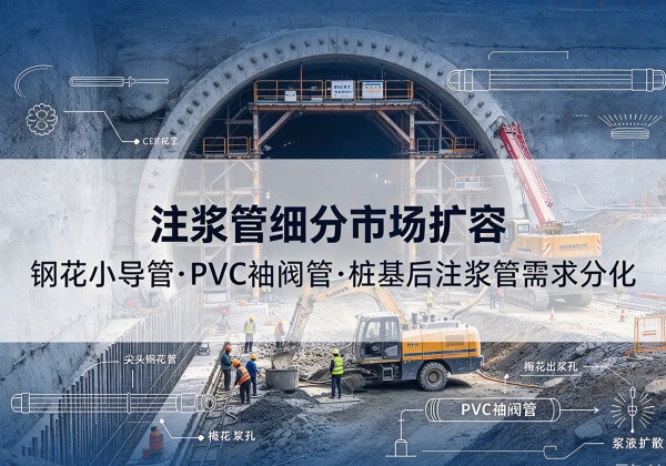 杨陵注浆管细分市场扩容，隧道钢花小导管、PVC 袖阀管、桩基后注浆管需求分化